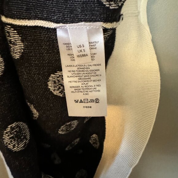 Anthropologie Maeve Black/White Knit Polka Dot Tank (Small) - Picture 4 of 6